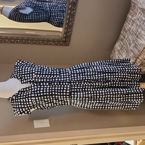 Flirty black and white dress
